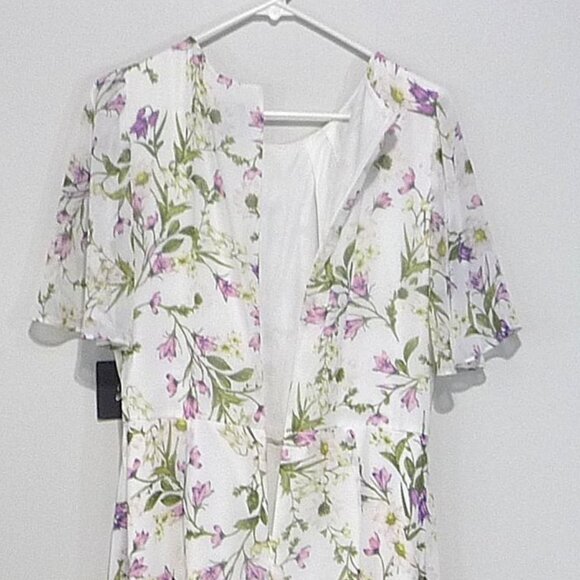 Jessica Howard Faux Wrap Dress Size 14 Floral - Picture 3 of 10
